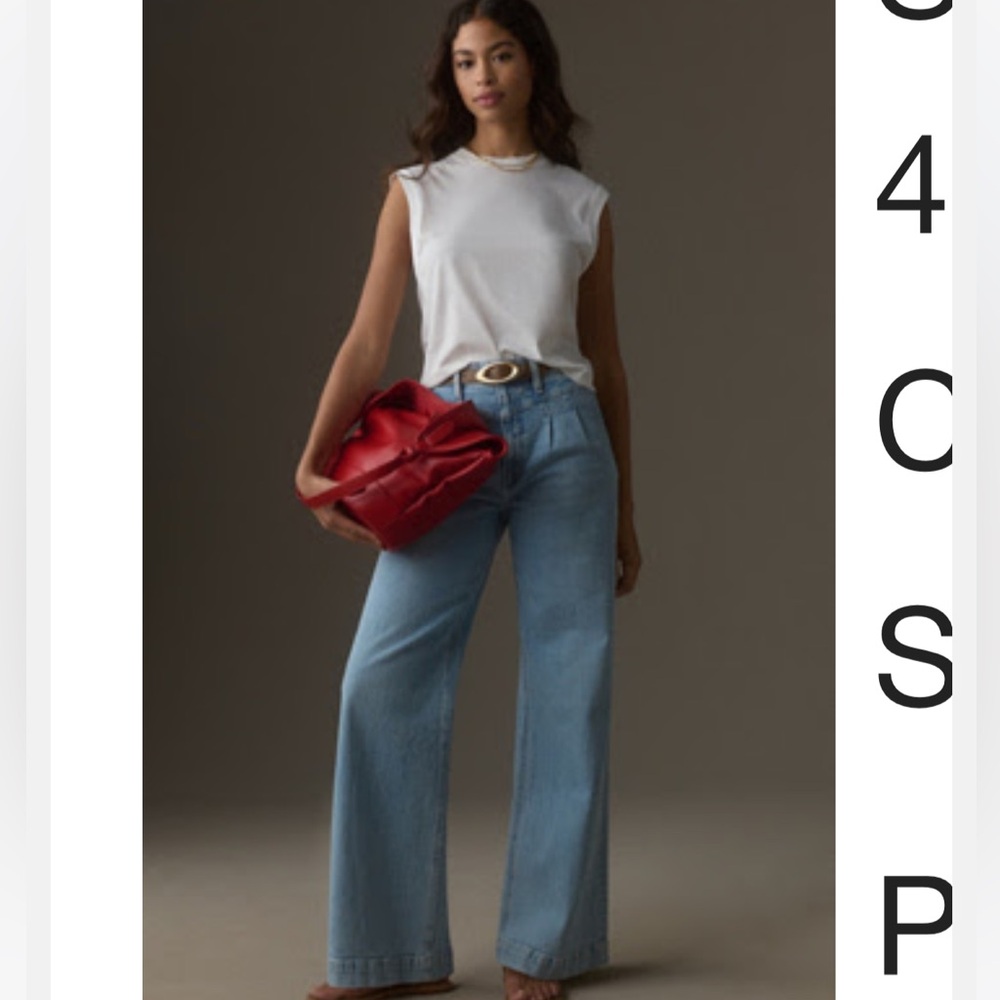 NWT Hudson • Jodie - wide leg denim jeans $245 MSRP